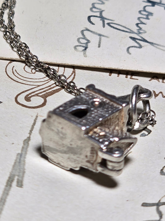 Vintage Silver Wedding Chapel opening Charm